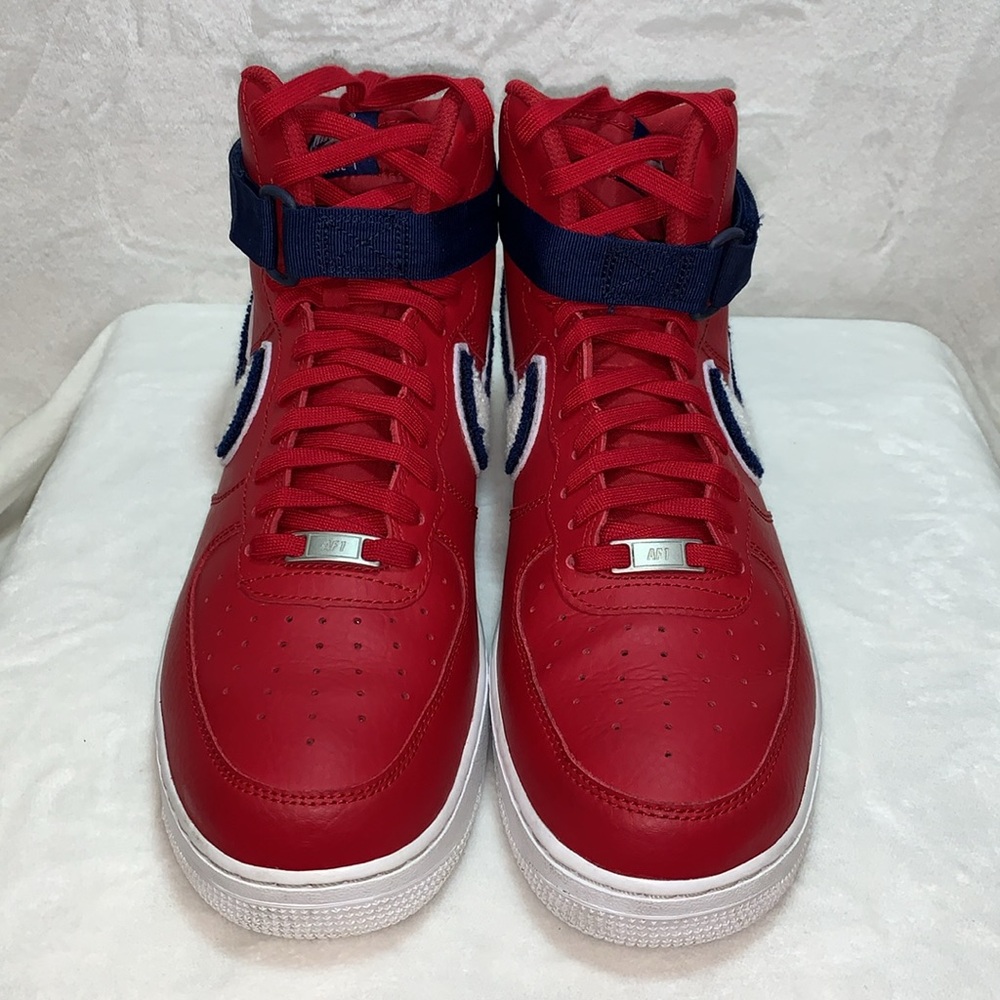Nike Air Force 1 High 3D Chenille Swoosh Red White Blue men’s size 11 *RARE* - Picture 3 of 7